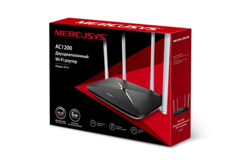 Беспроводной маршрутизатор Mercusys AC12 (AC1200, 1хFE Wan, 4хFE LAN , 4 антенны) - 2