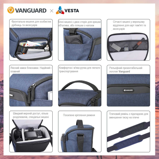Сумка Vanguard Vesta Aspire 15 Gray (Vesta Aspire 15 GY) - 18