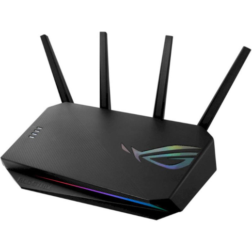 Бездротовий маршрутизатор Asus ROG STRIX GS-AX5400 (AX5400, WiFi 6, 1xGE WAN, 4xGE LAN, 1xUSB 3.2, підтримка 3G/4G-модему, OFDMA, AiMesh, AURA RGB, 6 зовнішні антени) - 1