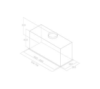 Витяжка вбудована Elica Lane B BL MAT/A/52 (PRF0178832) - 4