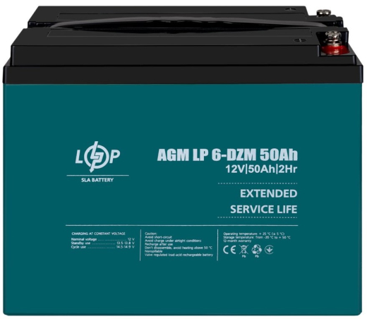Акумуляторна батарея LogicPower LP 6-DZM-50AH AGM (10063) - 2