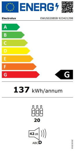 Вбудована винна шафа Electrolux EWUS020B5B - 8