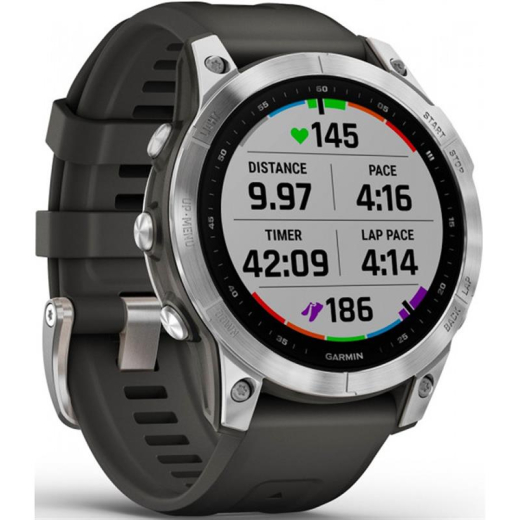 Смарт-часы Garmin Fenix 7 Silver with Graphite Band (010-02540-00) - 2