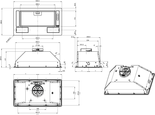 Вытяжка встроенная Gorenje BHI681EB - 5