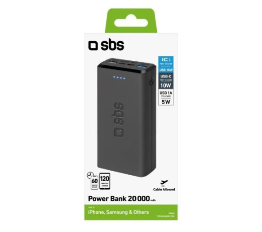 Повербанк SBS 20000mAh 10W Black (TTBB20000FASTK) - 4
