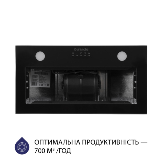Вбудована витяжка Minola HBI 52621 BL GLASS 700 LED - 2