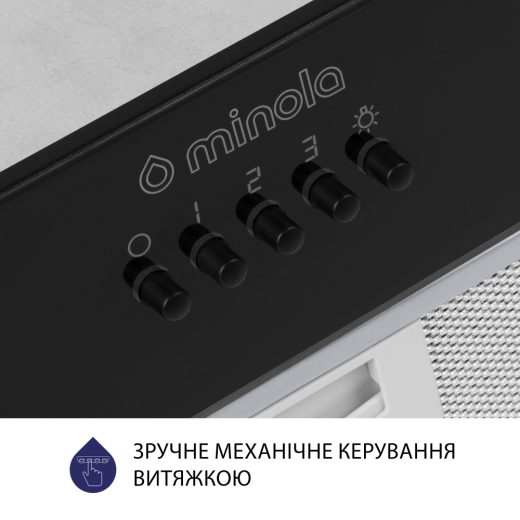 Вбудована витяжка Minola HBI 52621 BL GLASS 700 LED - 5