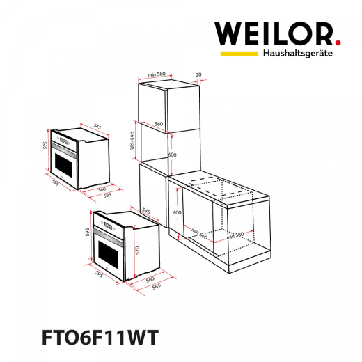 Духовой шкаф WEILOR FTO6F11WT - 20