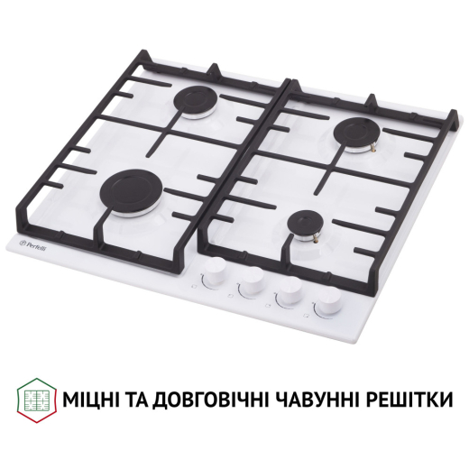 Поверхность газовая на металле Perfelli HGM 61427 WH - 2