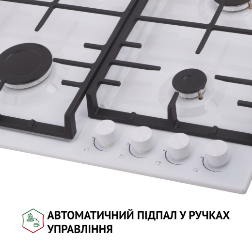 Поверхность газовая на металле Perfelli HGM 61427 WH - 3