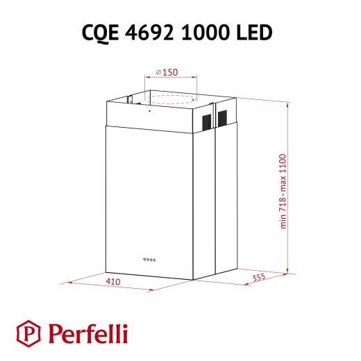 Витяжка Perfelli CQE 4692 I 1000 LED - 9