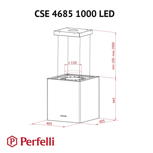 Витяжка Perfelli CSE 4685 I 1000 LED - 10