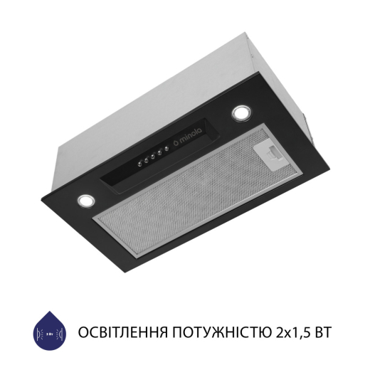 Вытяжка полновстраиваемая Minola HBI 5324 BL 800 LED - 4