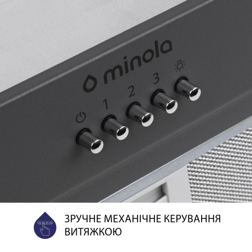Вытяжка полновстраиваемая Minola HBI 5202 GR 700 LED - 5