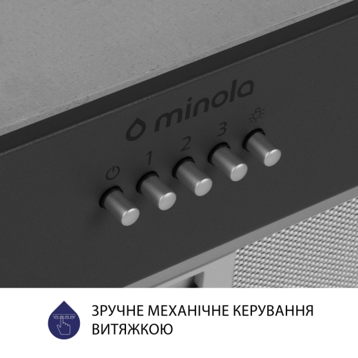 Витяжка Minola HBI 5204 GR 700 Led - 5