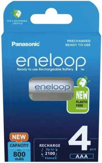 Батарейки Panasonic Eneloop AAA 800 4BP mAh NI-MH (BK-4MCDE/4BE) - 1