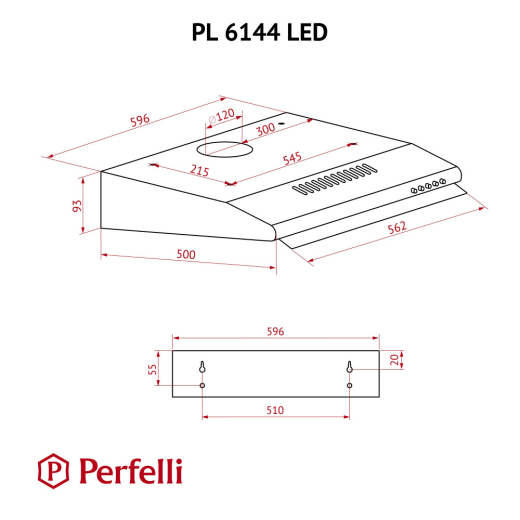 Вытяжка Perfelli PL 6144 IV LED - 11