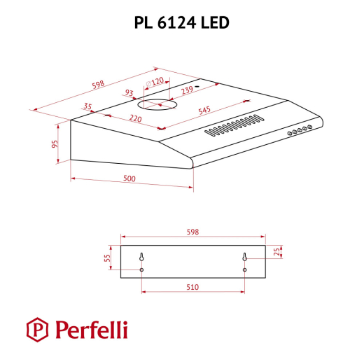 Витяжка Perfelli PL 6124 I LED - 10
