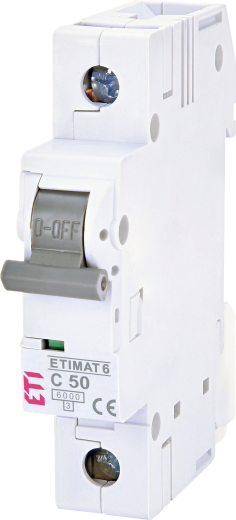 Автоматичний вимикач ETI, ETIMAT 6 1p С 50А (6 kA) (2141521) - 1
