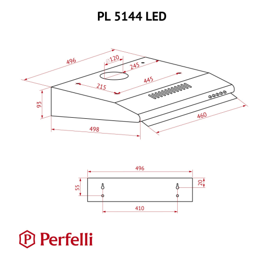 Витяжка Perfelli PL 5144 I LED - 11