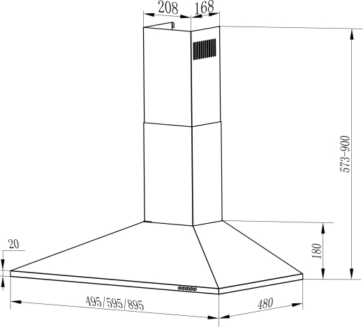 Витяжка Interline UNNA WH A/60 PB/2/T - 11