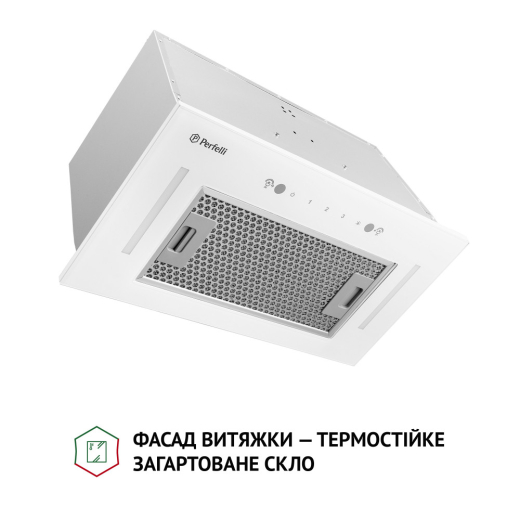 Повновбудована витяжка Perfelli BIS 58844 WH 1200 LED - 1