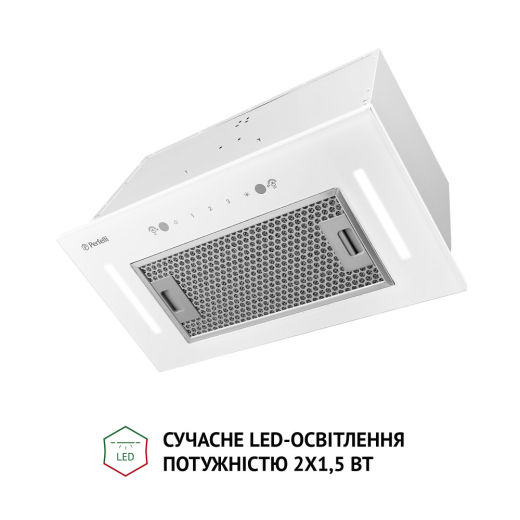 Повновбудована витяжка Perfelli BIS 58844 WH 1200 LED - 3