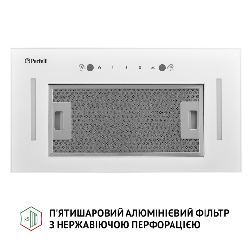 Повновбудована витяжка Perfelli BIS 58844 WH 1200 LED - 4