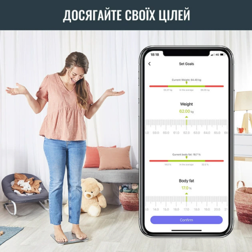 Ваги підлогові Smart Tefal GOODVIBES LIFE + BM9600S1 (BM9600S1) - 9
