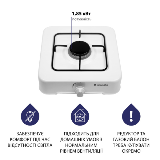 Настольная плита Minola TGH 100 WH - 2