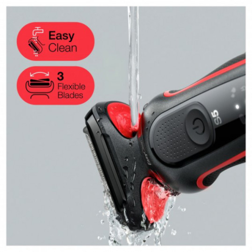 Электробритва BRAUN Series 5 51-R1000s BLACK/RED - 5