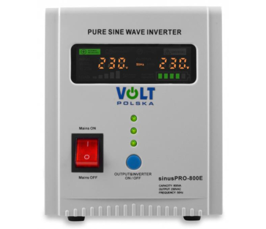 Джерело безперебійного живлення (ДБЖ) Volt Polska SINUS PRO 800 E 12/230V (500/800W) (3SP080012E) - 2