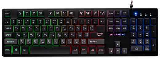 Клавиатура 2E Gaming KG280 LED Ukr Black (2E-KG280UB) - 1
