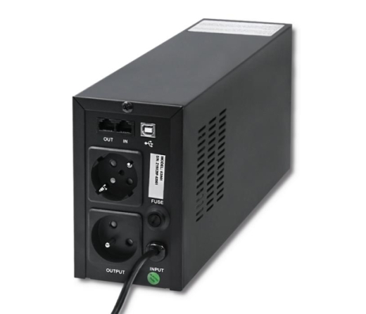 Джерела безперебійного живлення (ДБЖ) Qoltec Monolith (800VA/480W, FR, Schuko, LCD) (53952) - 2