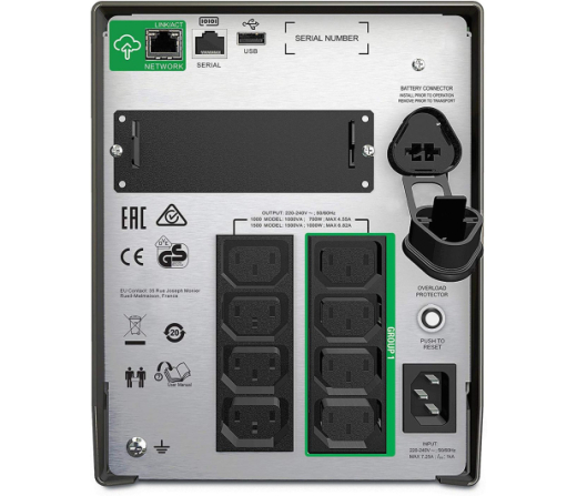 Линейно-интерактивное ИБП APC Smart-UPS (1500VA/1000W, 8x IEC, AVR, LCD) (SMT1500IC) - 2
