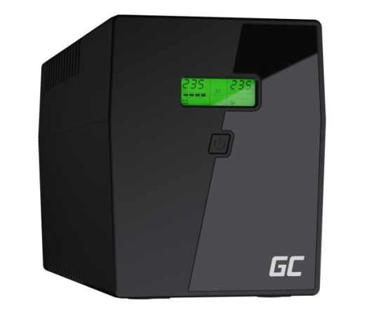 Лінійно-інтерактивне ДБЖ Green Cell UPS (2000VA/1200W, 4x Schuko, AVR, LCD) (UPS05) - 1