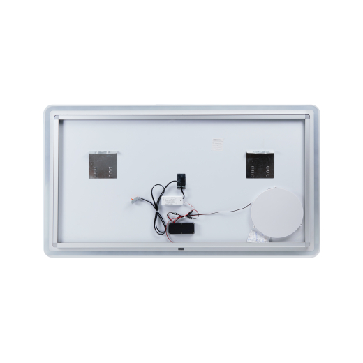 Зеркало Qtap Crow 1200х700 с LED-подсветкой Touch, линза, цифровые часы, диммер, рег. яркости QT0578141670120W - 5