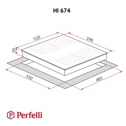 Варочная поверхность Perfelli HI 674 WH - 14