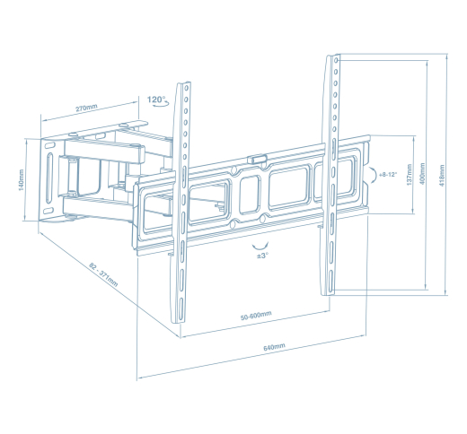 Настенное крепление Walfix R-514B (VESA 600х400) - 2