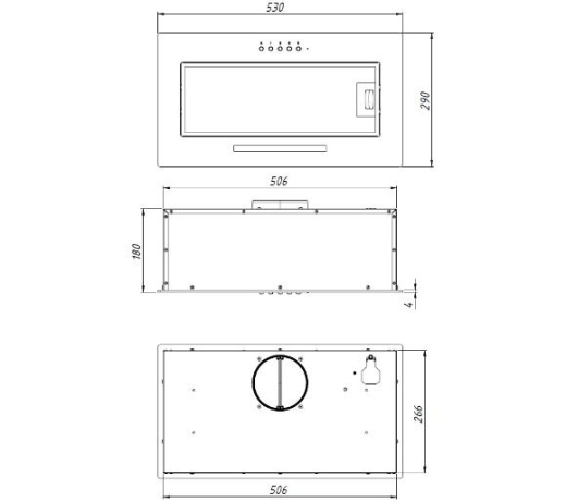 Вбудована витяжка Akpo WK-11 Micra Glass 60 White - 3