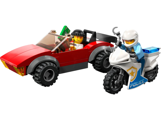 Конструктор Переслідування автомобіля на поліцейському мотоциклі LEGO City 60392 - 1