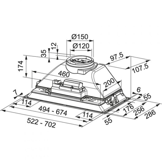 Встраиваемая вытяжка Franke Inca Smart FBI705GR (305.0599.533) - 3