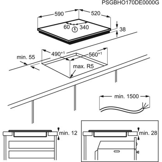 Варильна поверхня Electrolux EHF6240IOK - 6