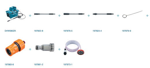Акумуляторна мийка високого тиску Makita DHW080ZK - 2