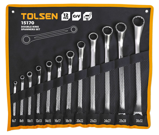 Комплект накидных ключей Tolsen 12 шт (15170) - 1