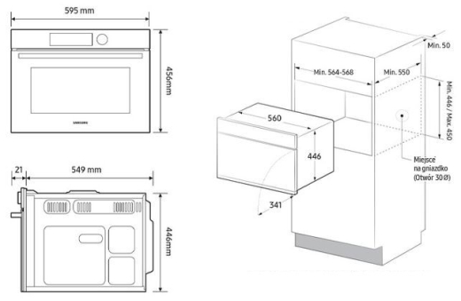 Встраиваемая микроволновая печь Samsung NQ5B4513IBK - 4
