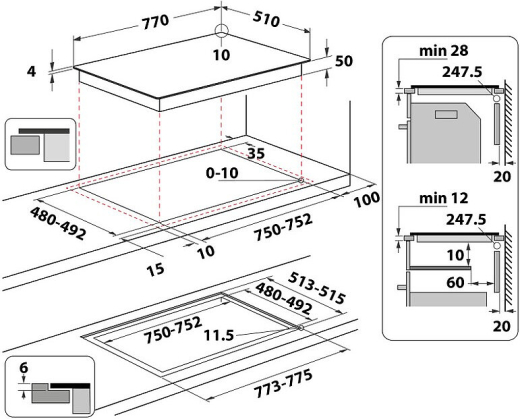 Варильна поверхня Whirlpool WF S7977 CPNE - 10