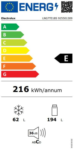 Вбудовуваний холодильник Electrolux LNG7TE18S - 6