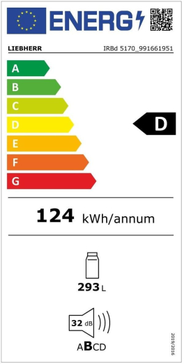 Вбудована холодильна камера Liebherr IRBd 5170 Peak BioFresh - 5