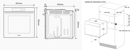 Вбудована духова шафа Samsung NV7B44205AK - 6
